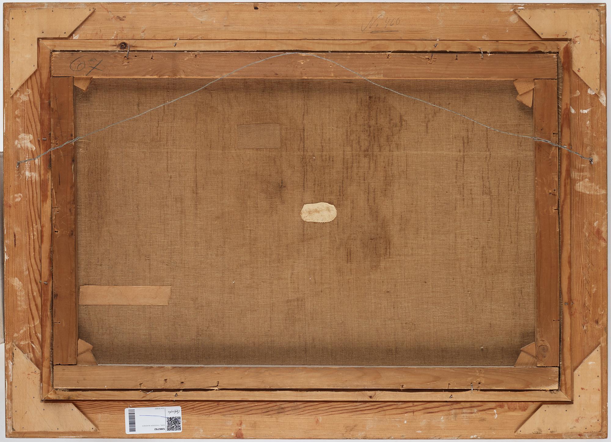 Karl Theodor Wagner, olja på duk, signerad.