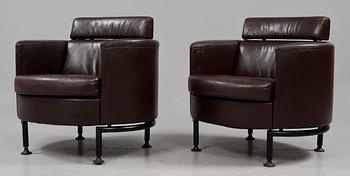 FÅTÖLJER, ett par, Karl Erik Ekselius, JOC, Vetlanda, 1900-talets andra hälft.