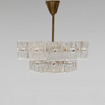 TAKLAMPA, sannolikt Orrefors, 1900-talets mitt. Höjd 42 cm.