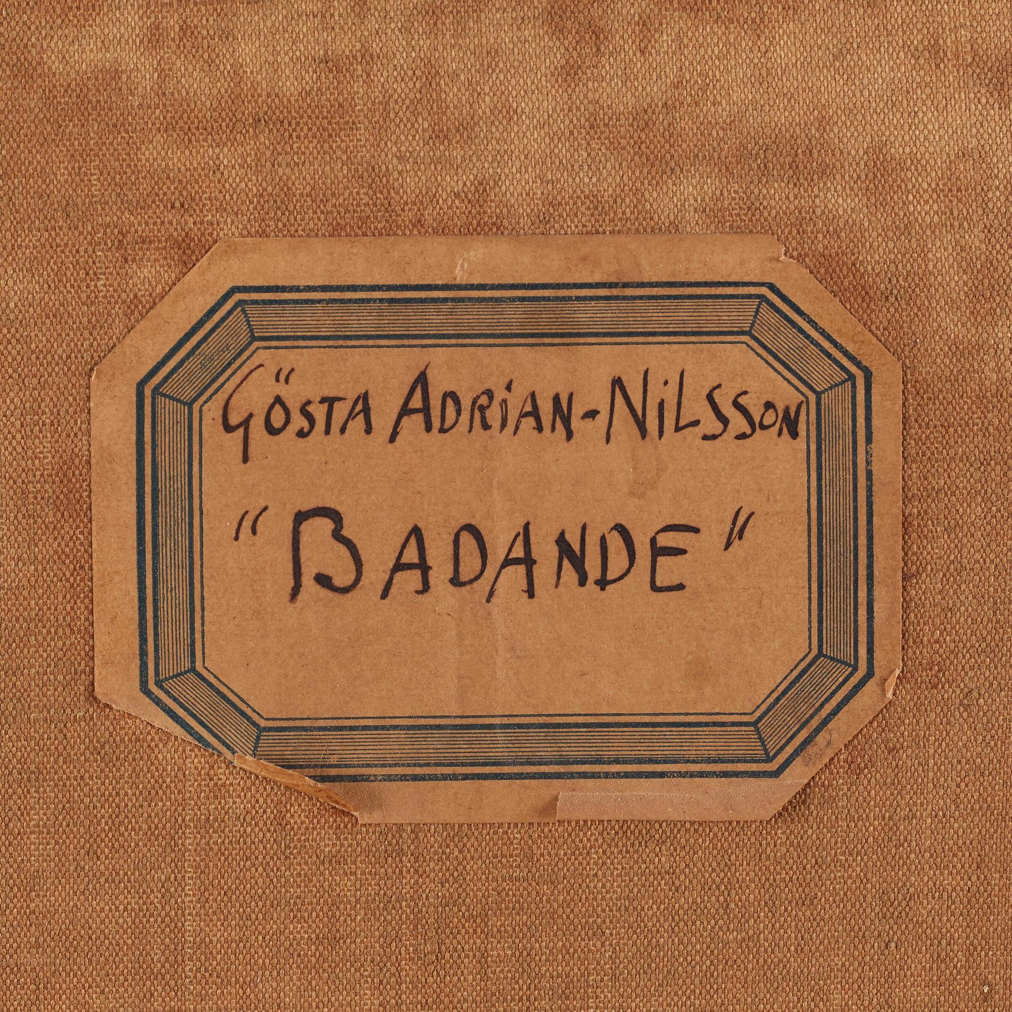 Gösta Adrian-Nilsson, "Badande (Sommarkväll)".