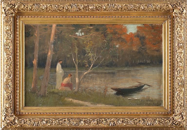 MAURICE CHABAS, tillskriven,  olja på duk, signerad.