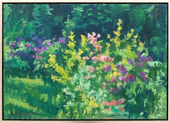Gerhard Nordström, blommande trädgård.