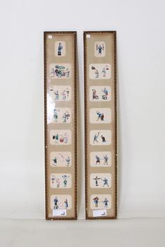 AKVARELLER, 16 st, Kina, ramade 8+8.