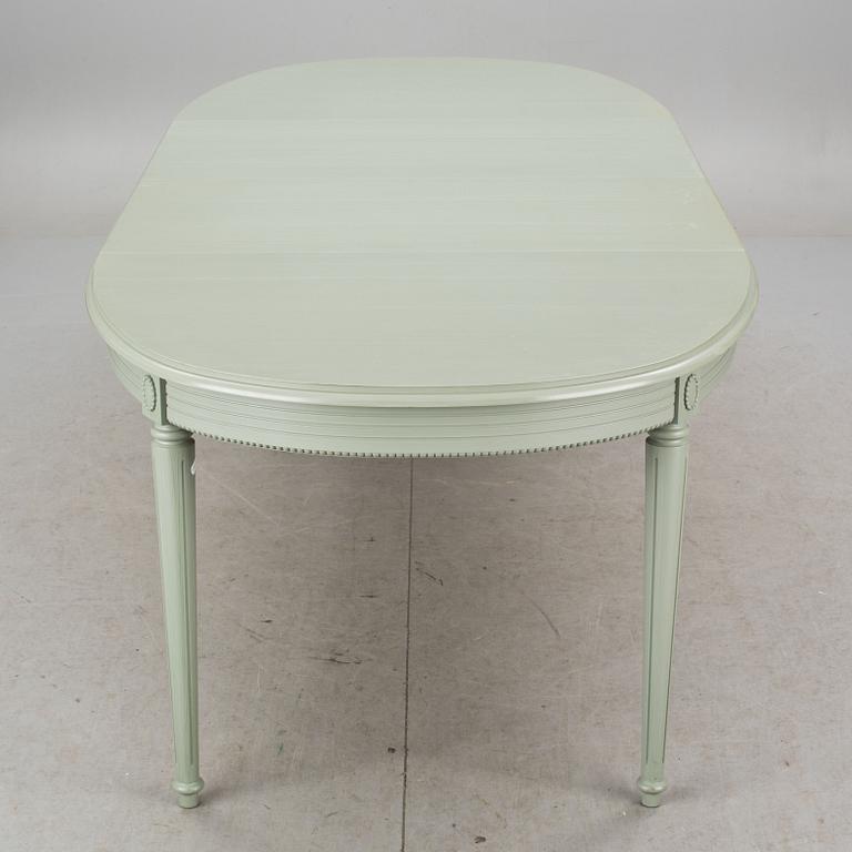 MATBORD och STOLAR, 6 st, gustaviansk stil, 1900-talets slut.