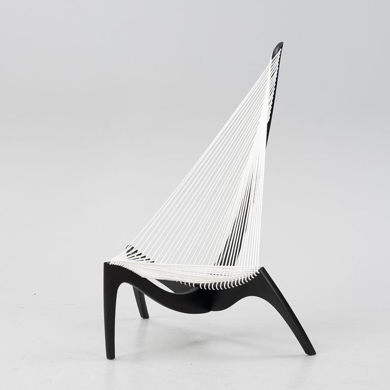 Jørgen Høvelskov, a 'Harp Chair' easy chair,  Christensen & Larsen, Copenhagen, Denmark, 1970's-80-'s.