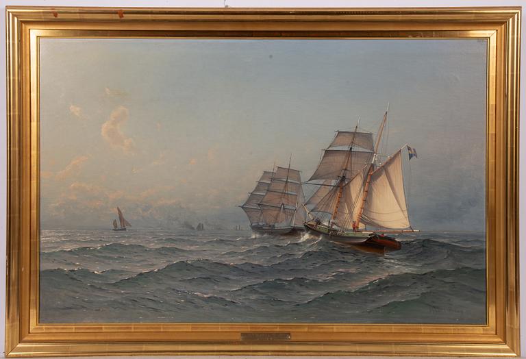 Albert Berg, Marine with sailing ships.
