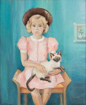 Zoia Krukovskya Lagerkrans, Flicka med katt.