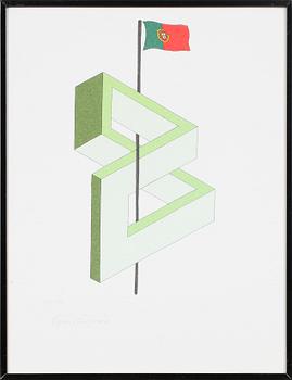 OSCAR REUTERSVÄRD, 15 st, mapp av färglitografier, signerade och numrerade.