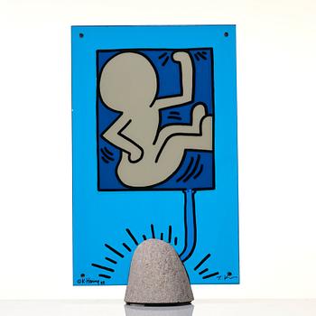 Keith Haring, & Toshiyuki Kita, a pair of table lamps / sculptures, Kreon, Germany, 1988.