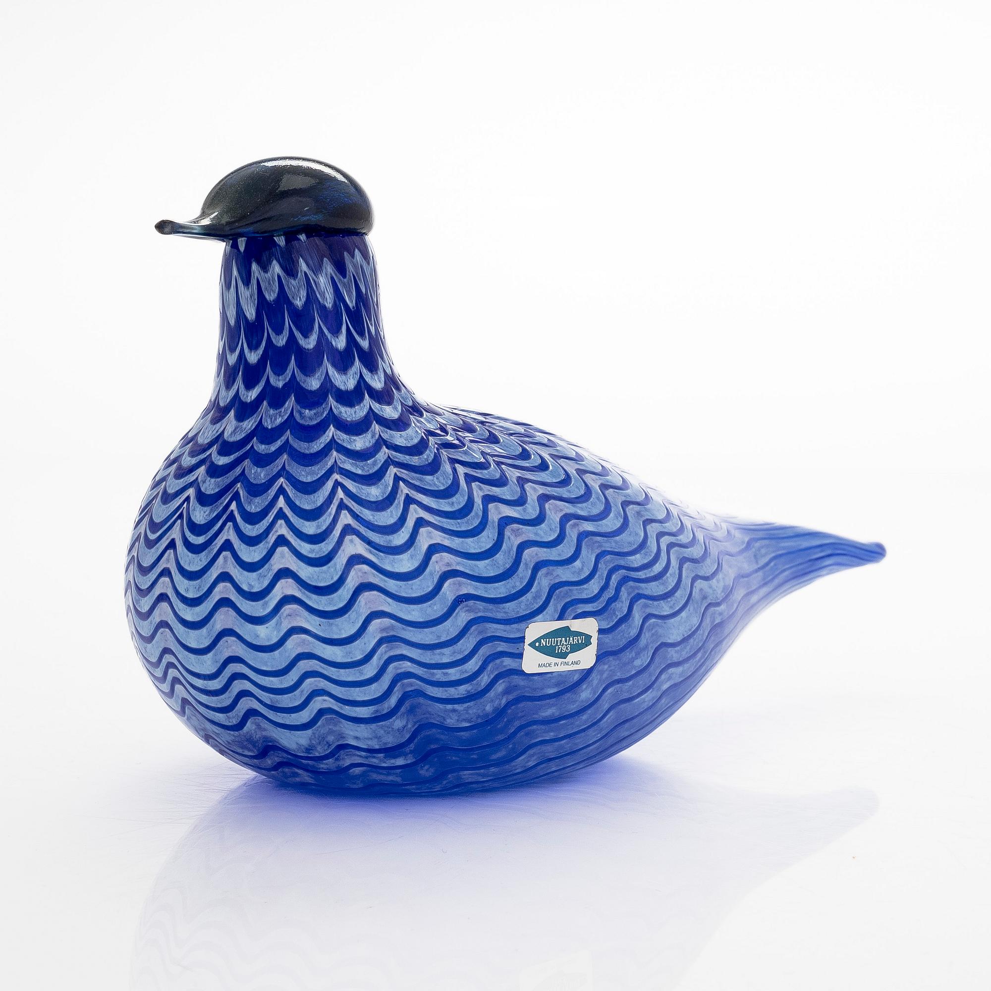 Oiva Toikka, a glass "Blue Bird", signed O. Toikka, Nuutajärvi.