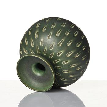Stig Lindberg, a stoneware vase, Gustavsberg Studio 1960.