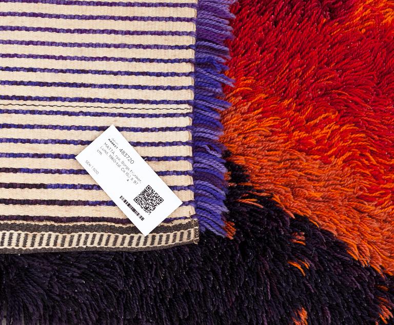 MATTA, rya, Borgs fabriker, Lund, 1960-tal. Ca 153 X 97 cm.