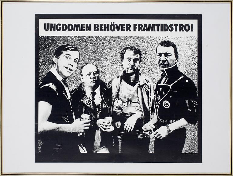 POLITISK KONST, affischer, 2 st, Christer Themptander, 1978.