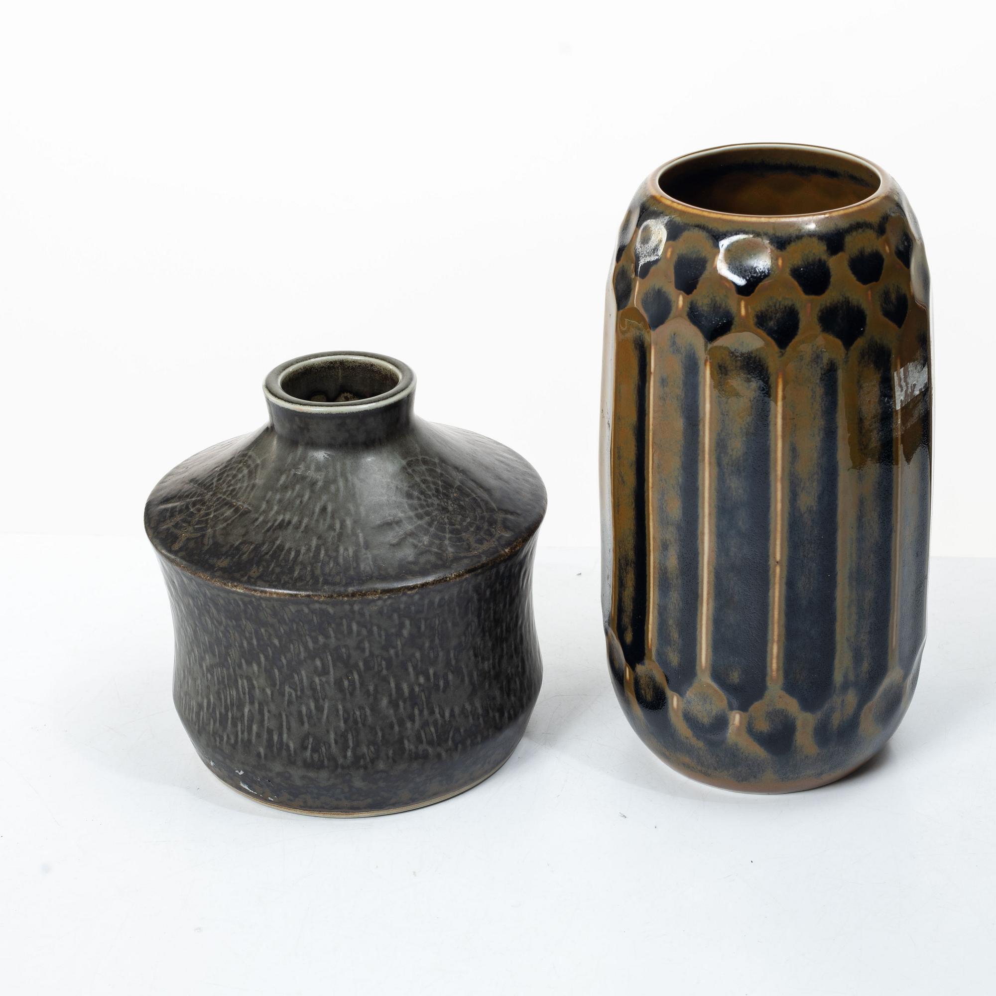Carl-Harry Stålhane, Two stoneware vases, Rörstrand.