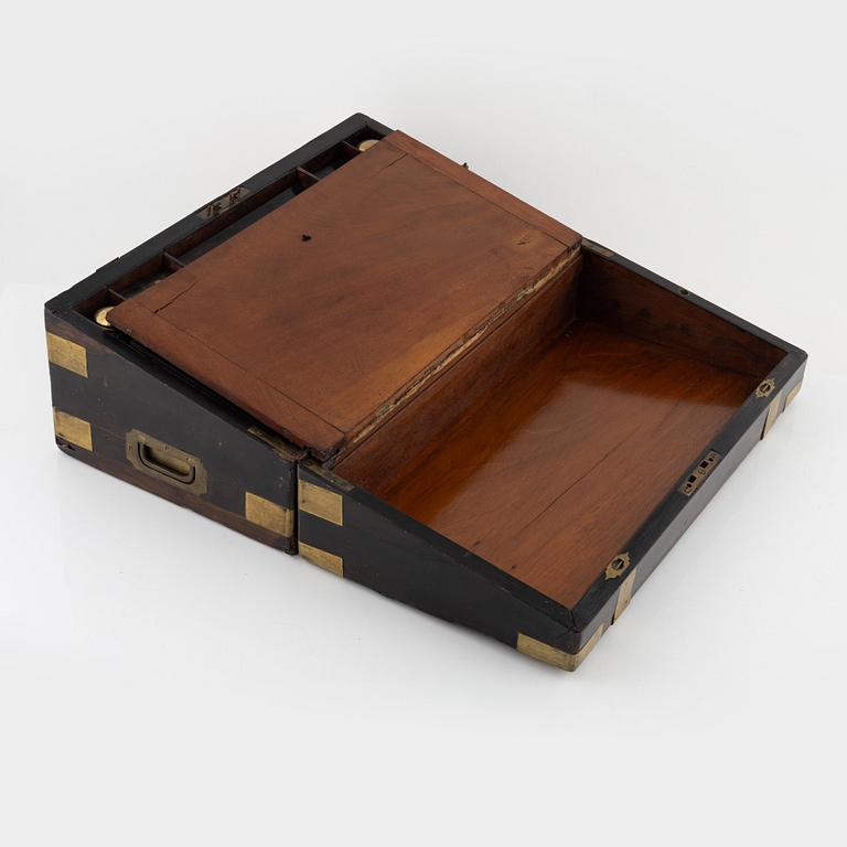 A Victorian writing slope, 1870's.