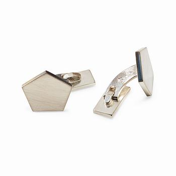 381. Wiwen Nilsson, a pair of sterling cuff-links, Lund 1961.