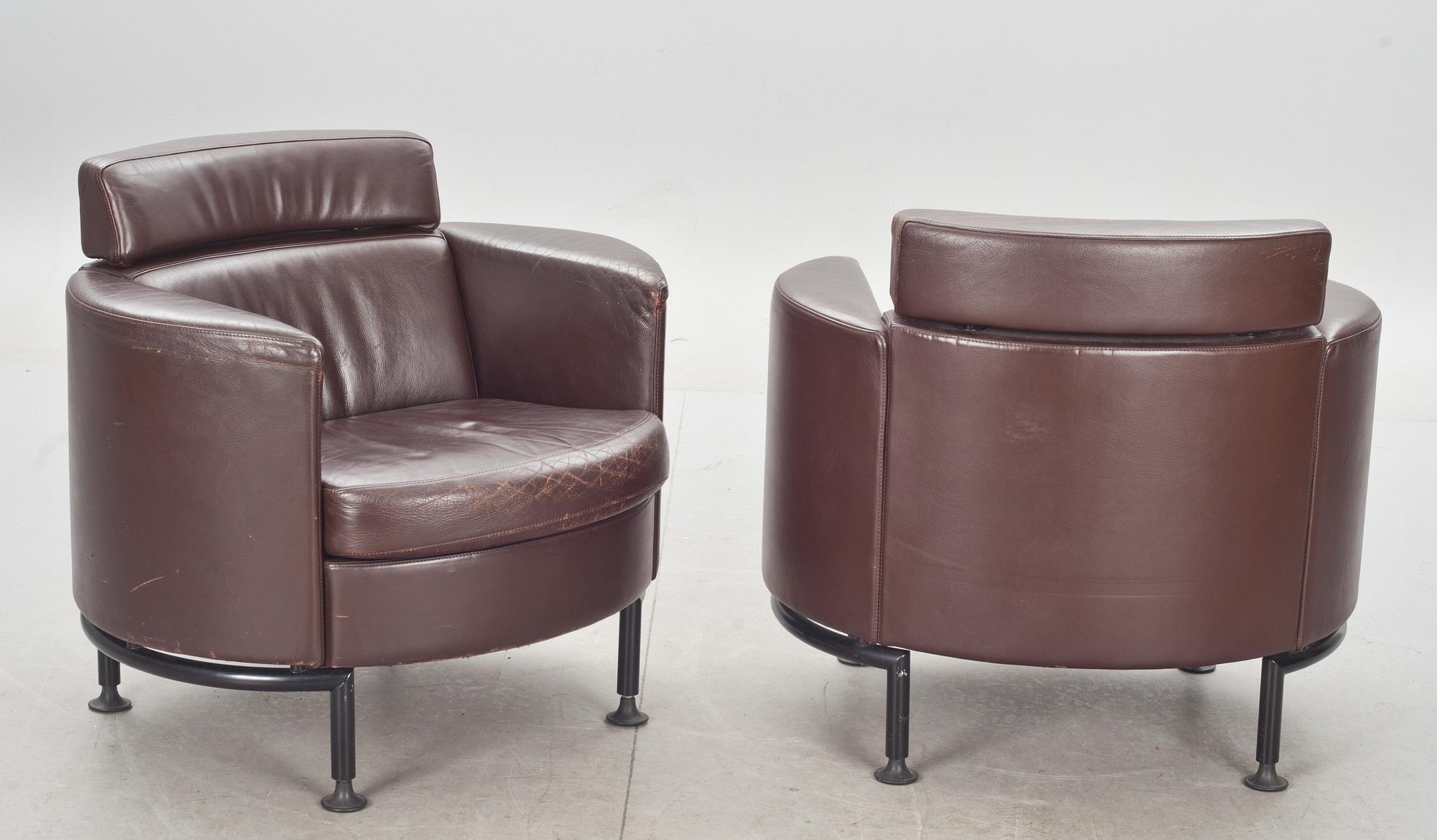 FÅTÖLJER, ett par, Karl-Erik Ekselius, JOC, Vetlanda, 1900-talets andra hälft.