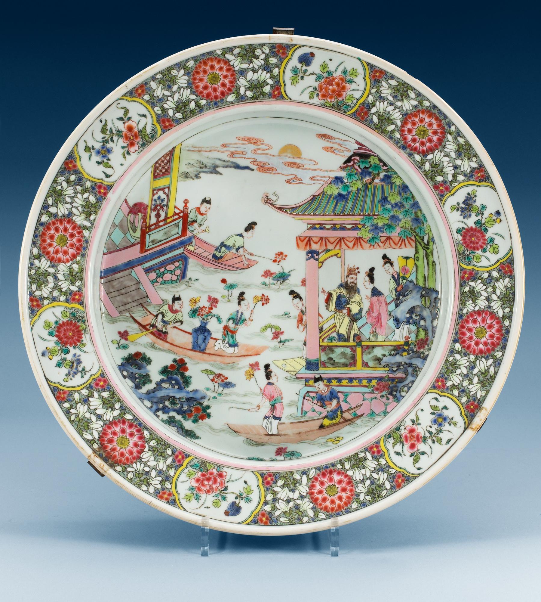 TVÄTTFAT, kompaniporslin. Qing dynastin, Qianlong (1736-95).
