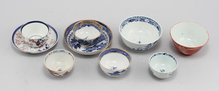 SKÅLAR, 7 st, porslin, Kina, 1700-1900-tal.