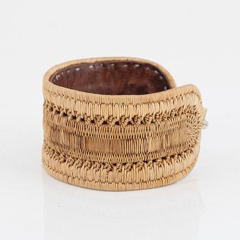 Ellen Kitok-Andersson, a root bracelet, signed EKA.