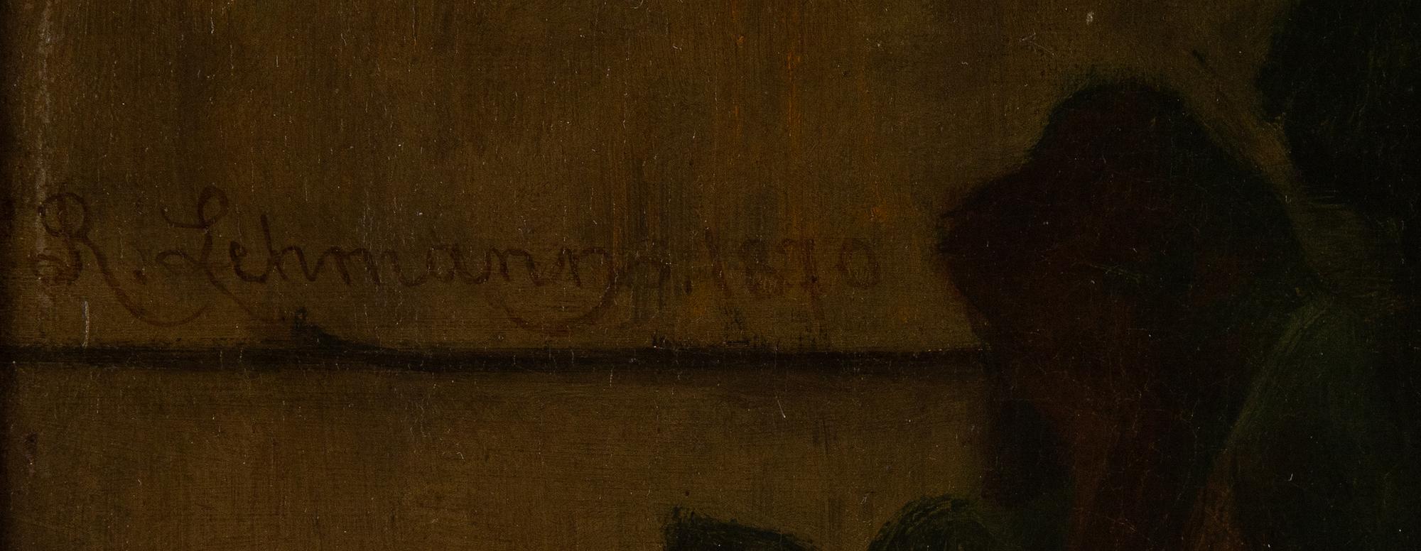 Rudolf Lehmann, oil on canvas, signed and dated 1870.