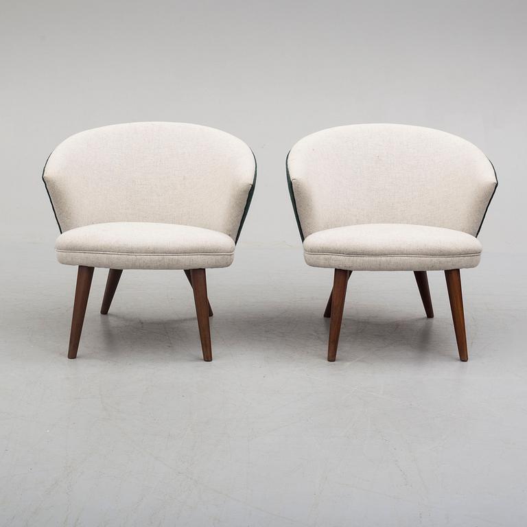 A pair of easy chairs by Bent Möller Jepsen, Simo, denmark, 1950s.