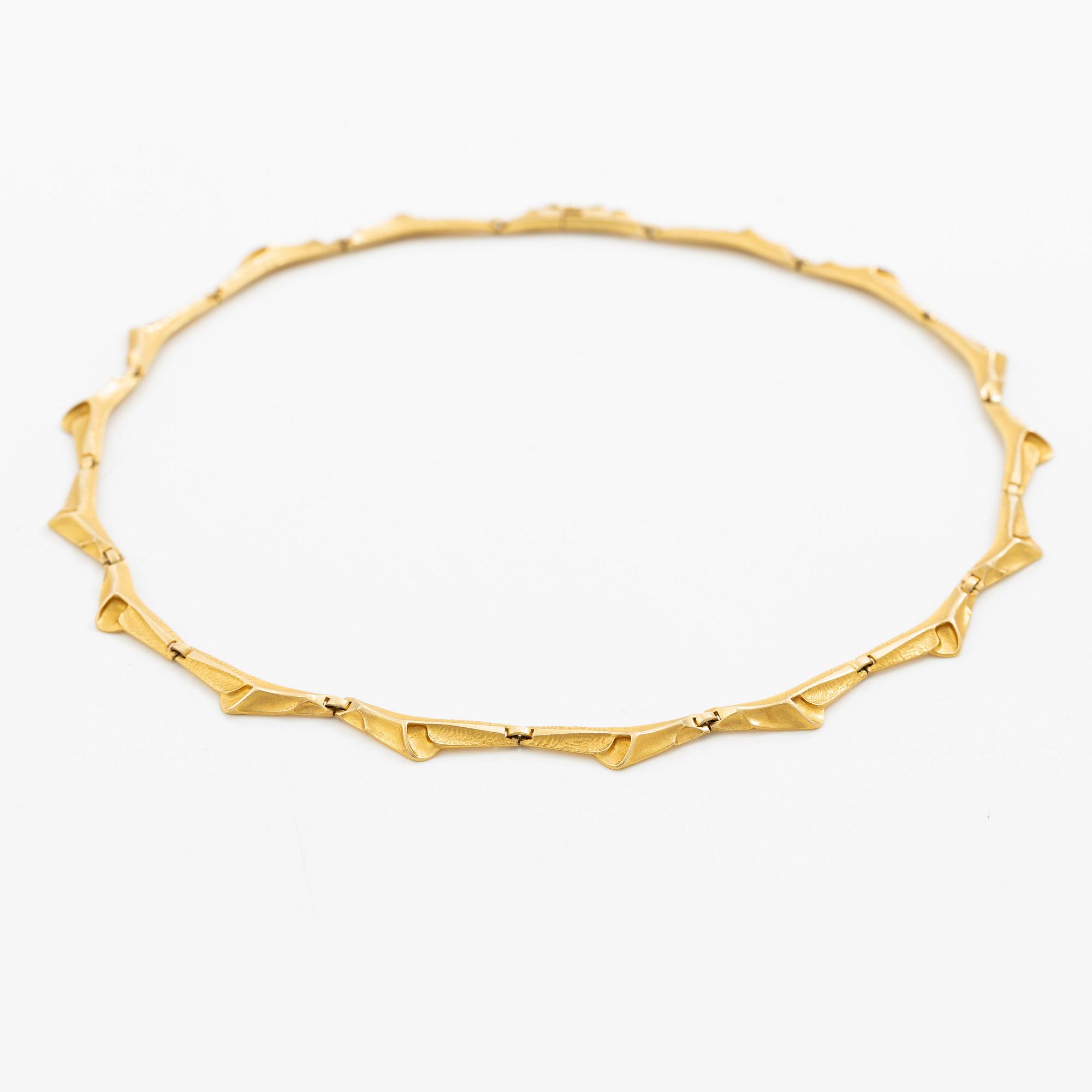 Zoltan Popovits, necklace, 18k gold, for Lapponia, Finland 1996.
