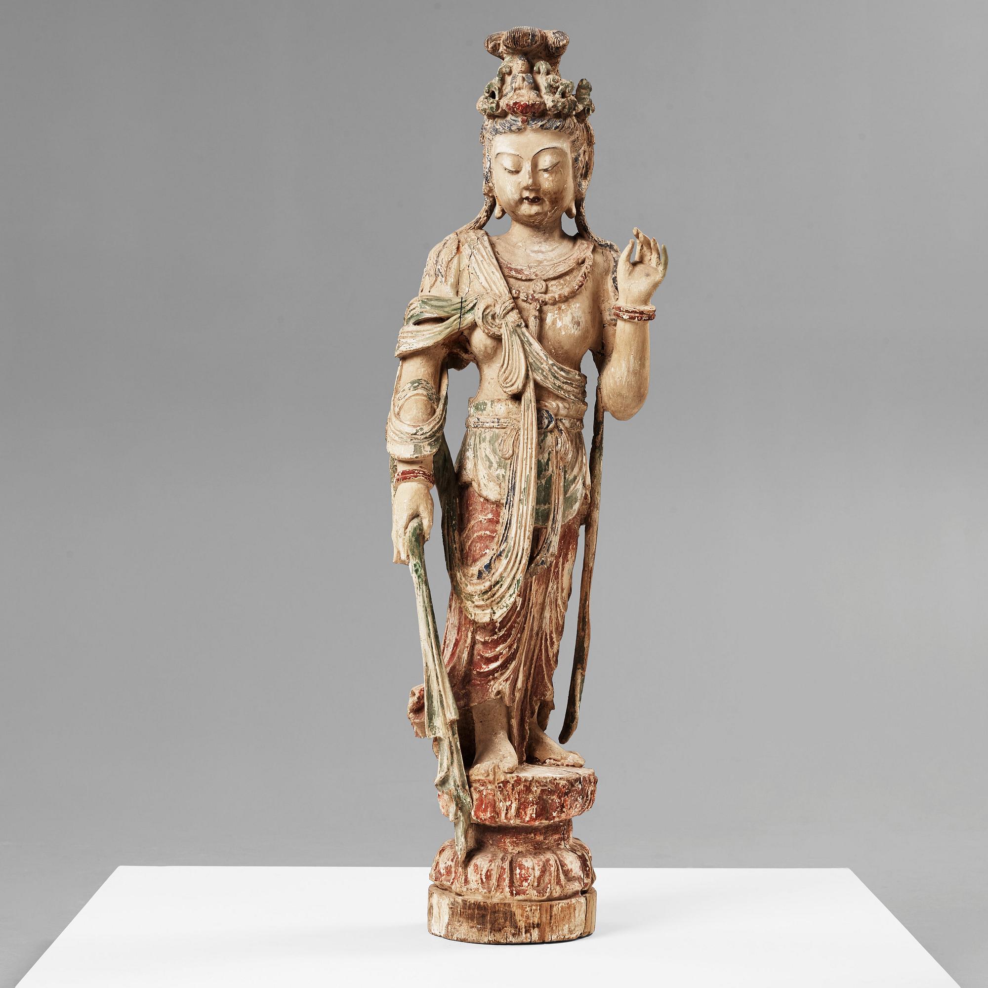 GUANYIN, trä. Ming dynastin (1368-1644).