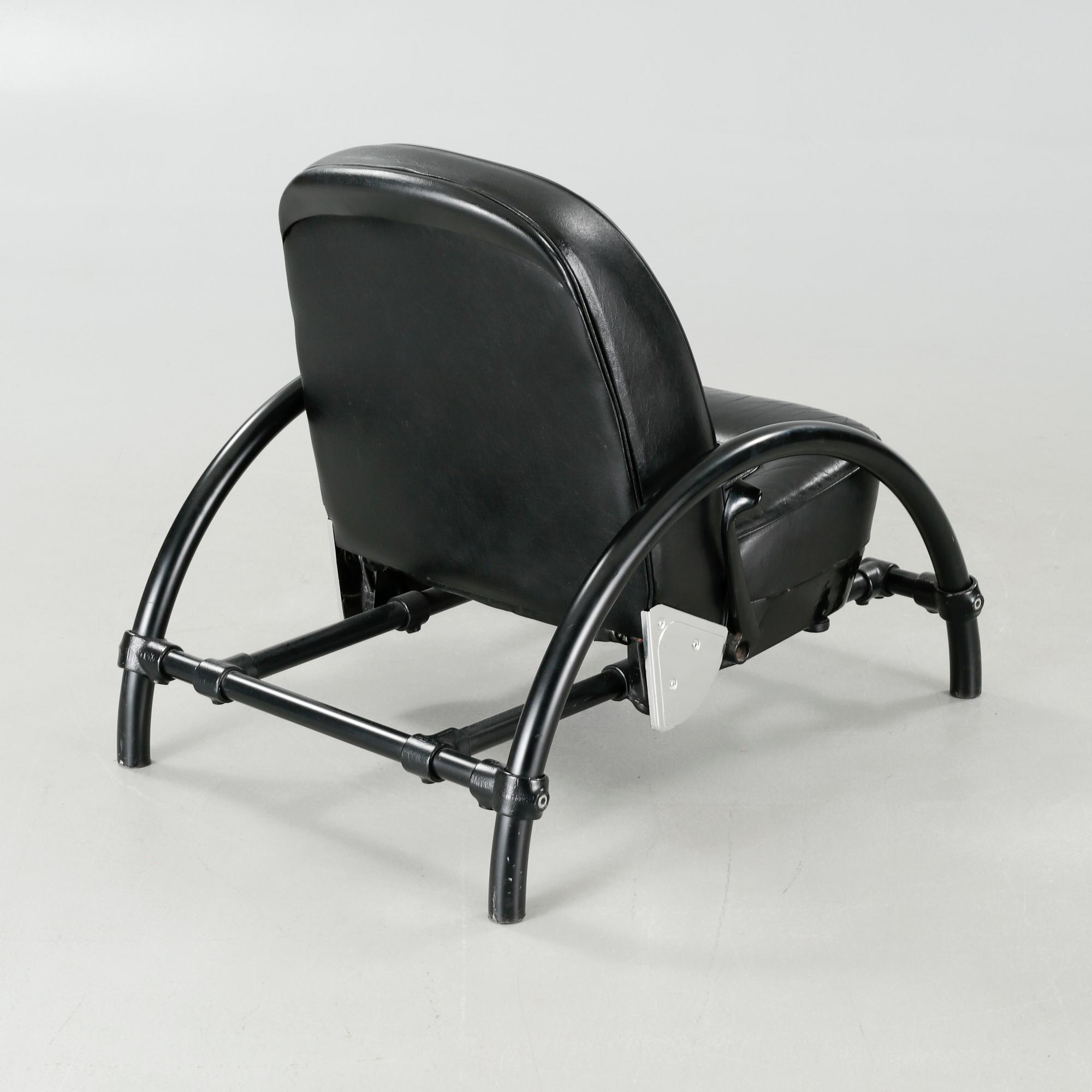 "Rover chair" by Ron Arad, One Off Ltd, London, 1980s.