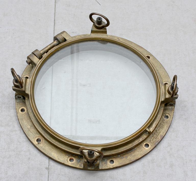 FARTYGSVENTIL, mässing, 1900-tal.