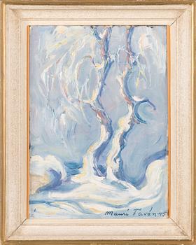 Mauri Favén, öljy kankaalle, signeerattu ja päivätty -45.