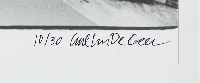 Carl Johan De Geer, fotografi, signerat 10/30.