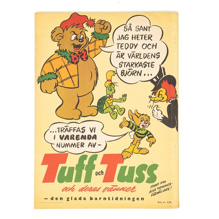 Serietidning, "Teddy på skattsökarfärd", Julen 1953.