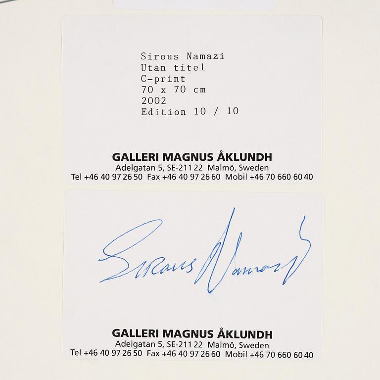 Sirous Namazi, Untitled, 2002.