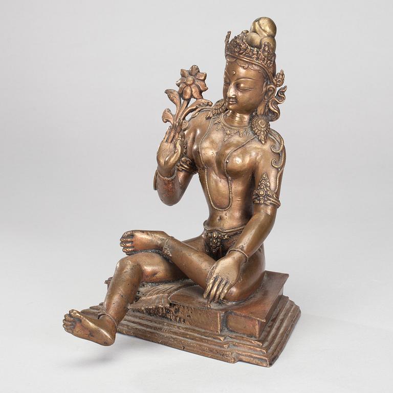 SKULPTUR, mässing, Nepal 1900-talets slut.