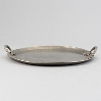 A pewter tray, Firma Svenskt Tenn, Stockholm, 1942.