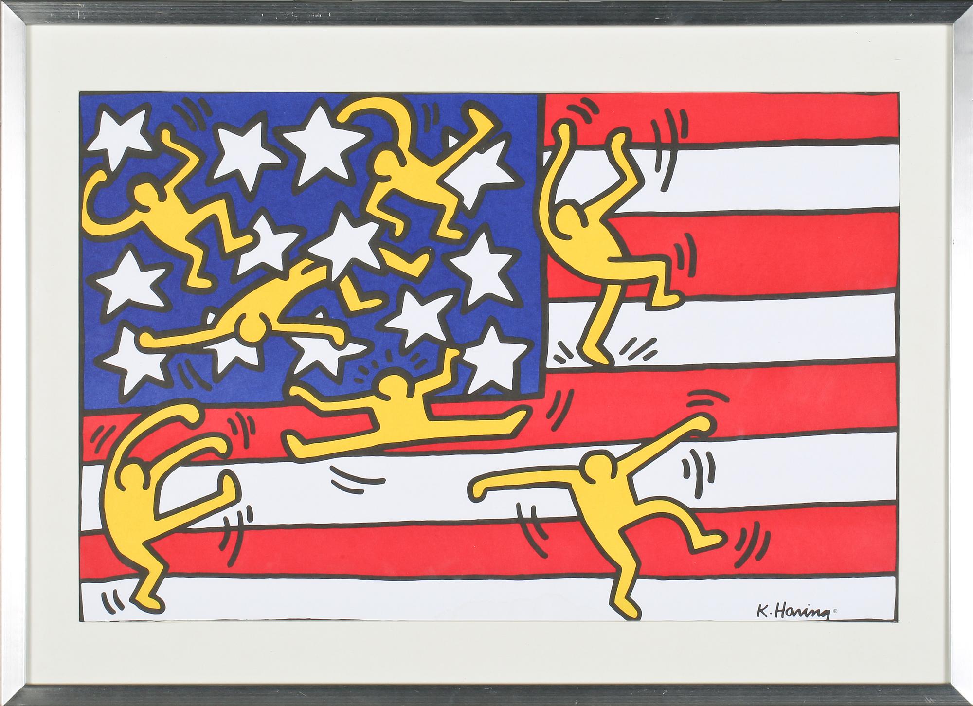 KEITH HARING, efter, litografi, signerad i trycket.