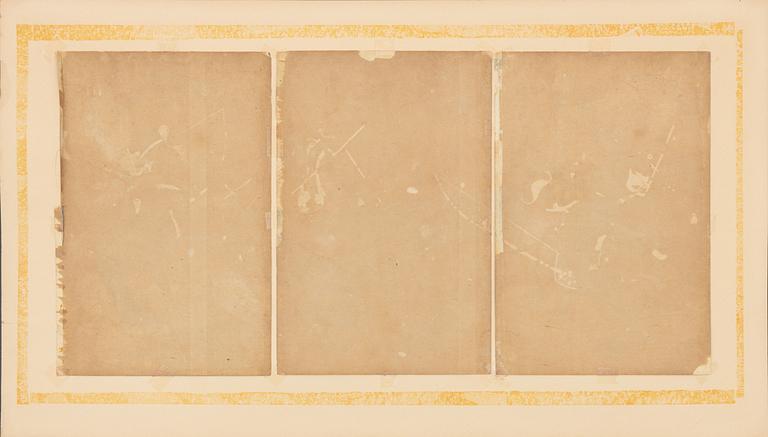 Toyohara Chikanobu, "The Front of Chiyoda Palace - Chiyoda no On-omote - Hunting at Kokinbara".