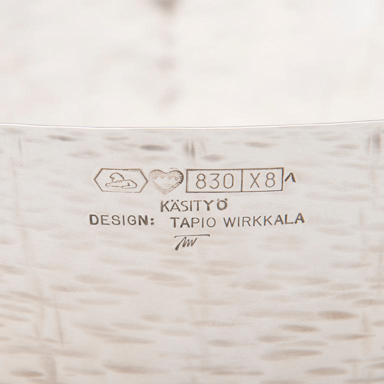 TAPIO WIRKKALA, skålar, 2 st, silver,  stämplade TW, Kultakeskus, Tavastehus 1991/1999.