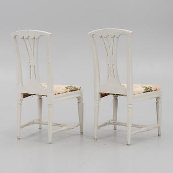 A pair of Gustavian chairs by J. Lindgren (master in Stockholm 1770-1800).