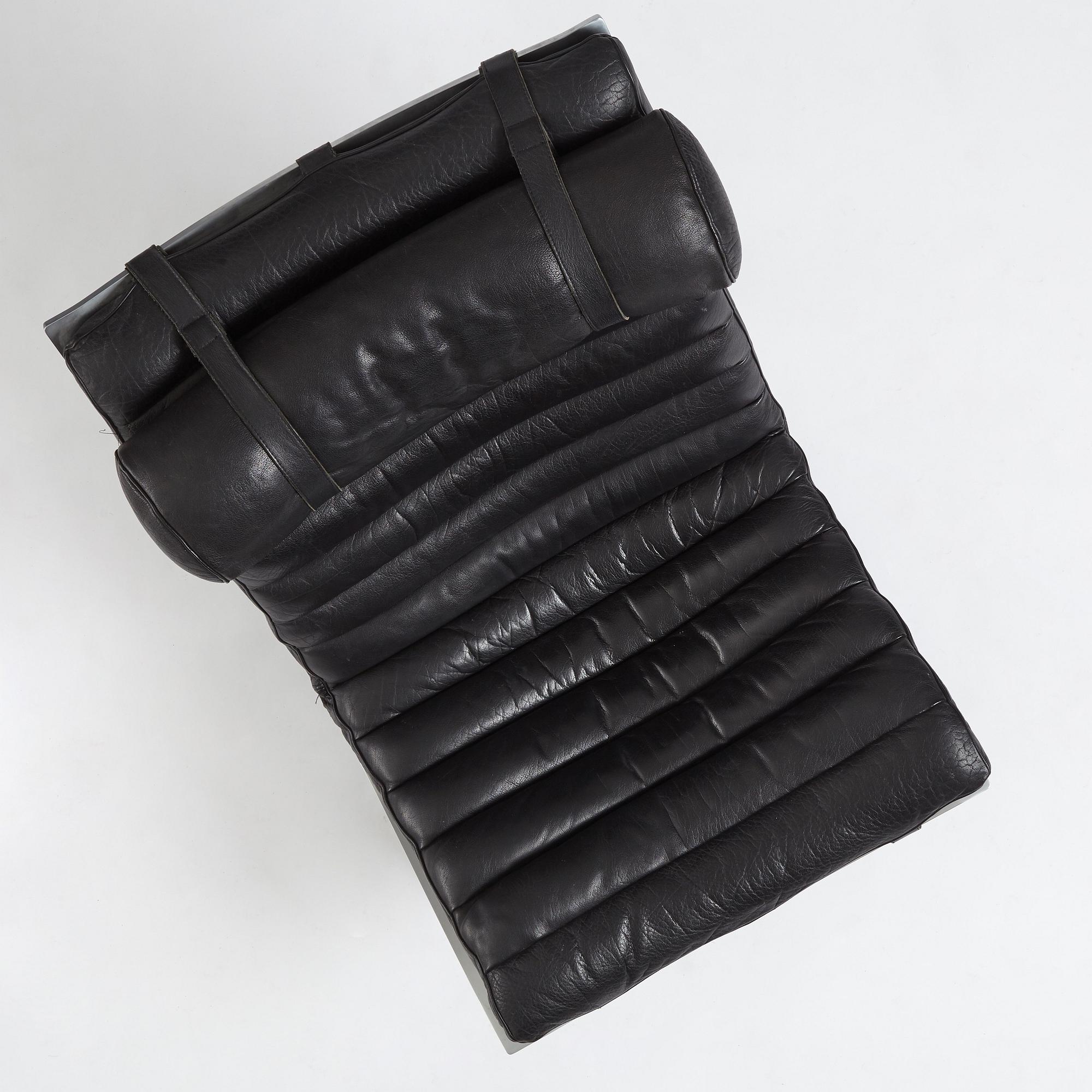 Arne Norell, a black leather 'Ari' lounge chair, Möbel AB Arne Norell, 1960-1970s.