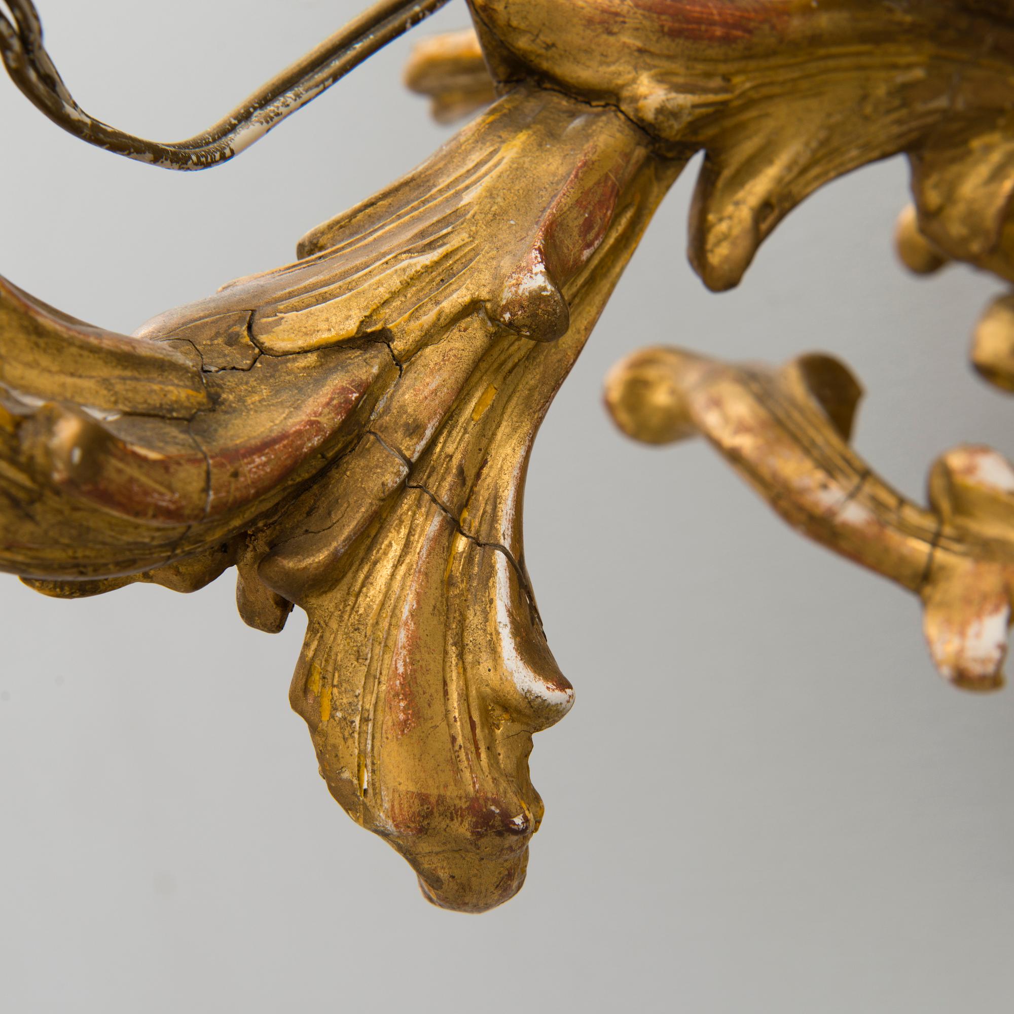 SEINÄKYNTTELIKKÖPARI, kullattua puuta, uusrokokoo, noin 1870-1880-luku.