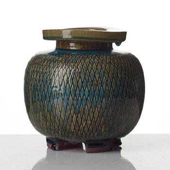 Wilhelm Kåge, a 'Farsta' stoneware jar, Gustavsberg studio 1957.