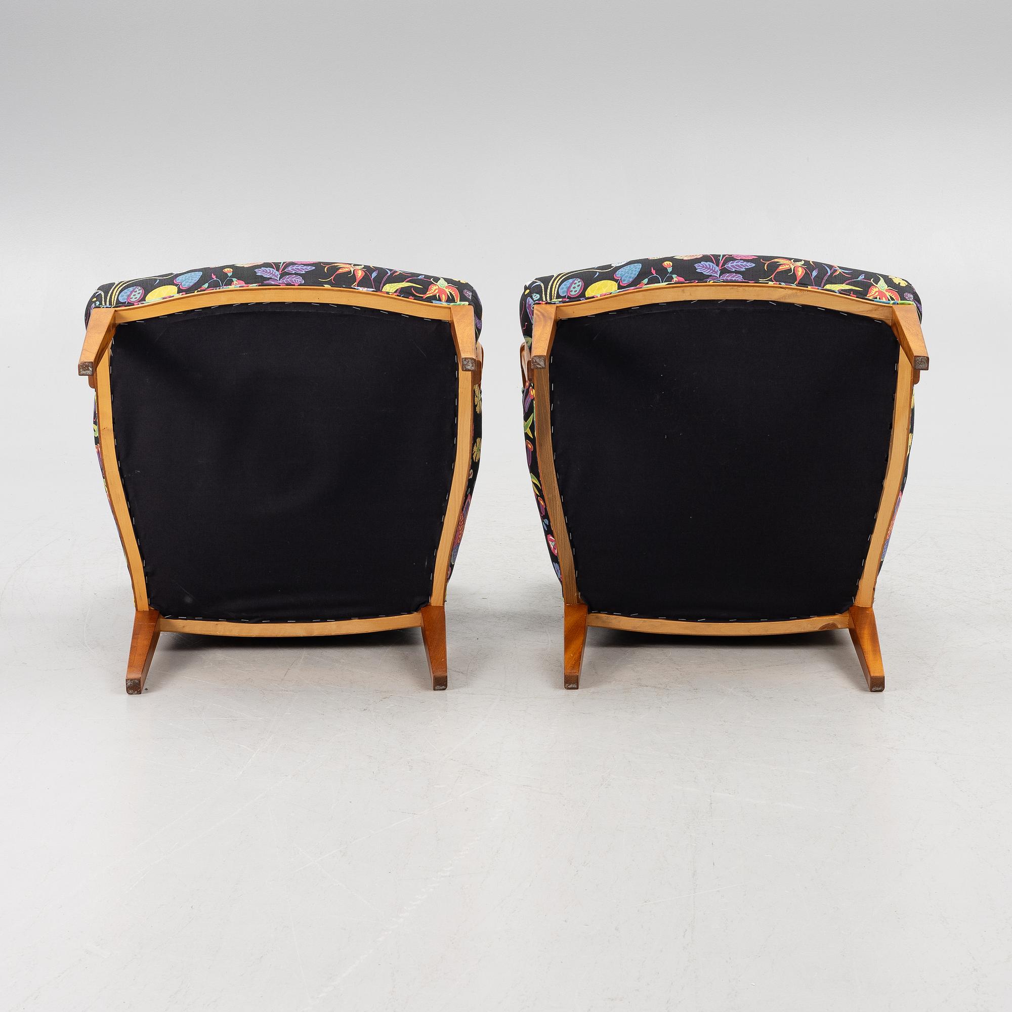 Josef Frank, karmstolar, ett par, modell 969, Firma Svenskt Tenn.