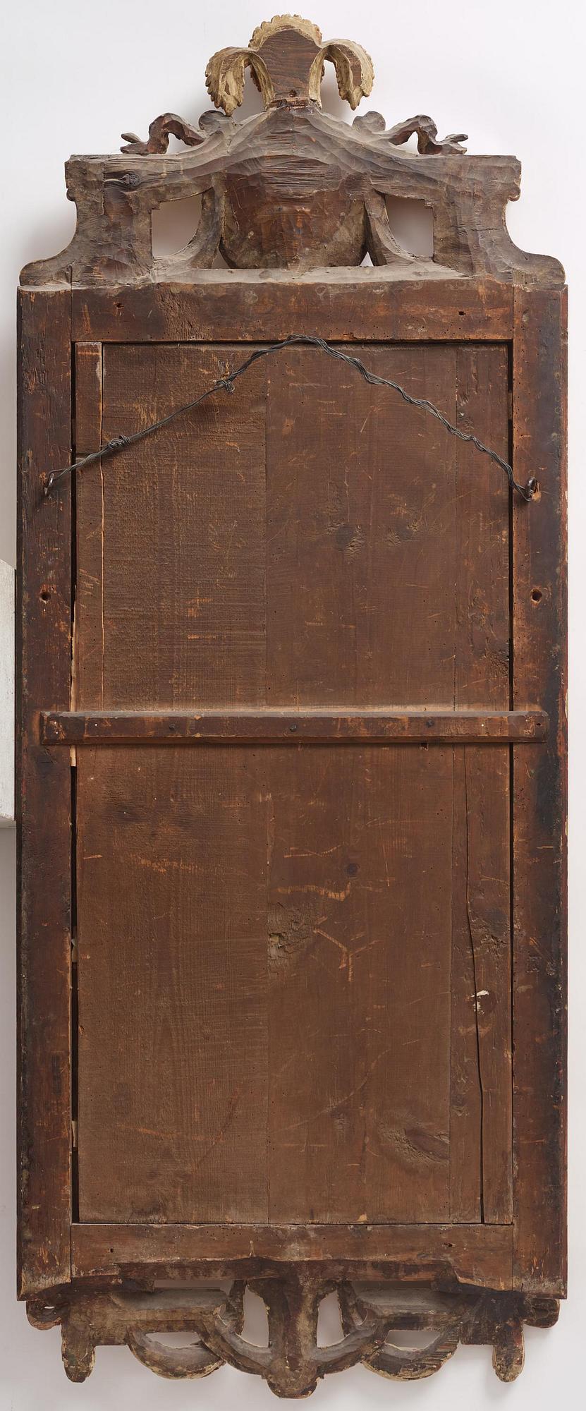 Spegel, av Johan Åkerblad (verksam som spegelfabrikör 1758-1799), Gustaviansk.