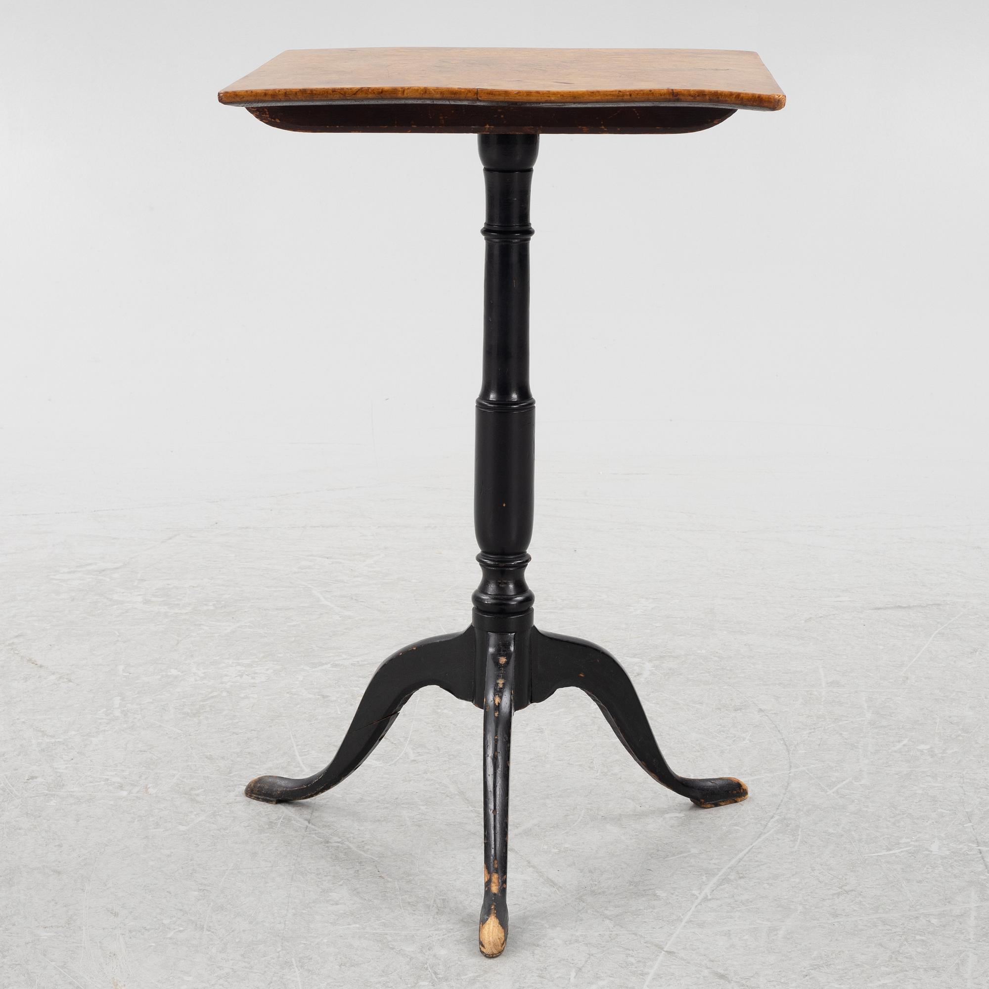 Folding table, 19th century.