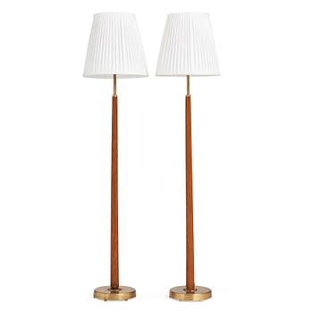 150. Hans Bergström, a pair of floor lamps, model "522", ateljé Lyktan, Sweden 1940-50s.