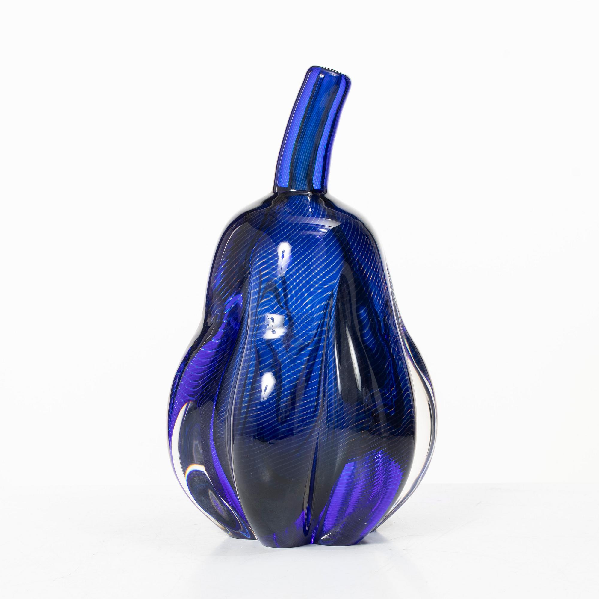 Edward Hald, vas/ skulptur, glas, slipgraal, Orrefors 1977.