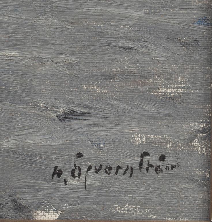 HUGO ÖFVERSTRÖM, olja på duk. Signerad.