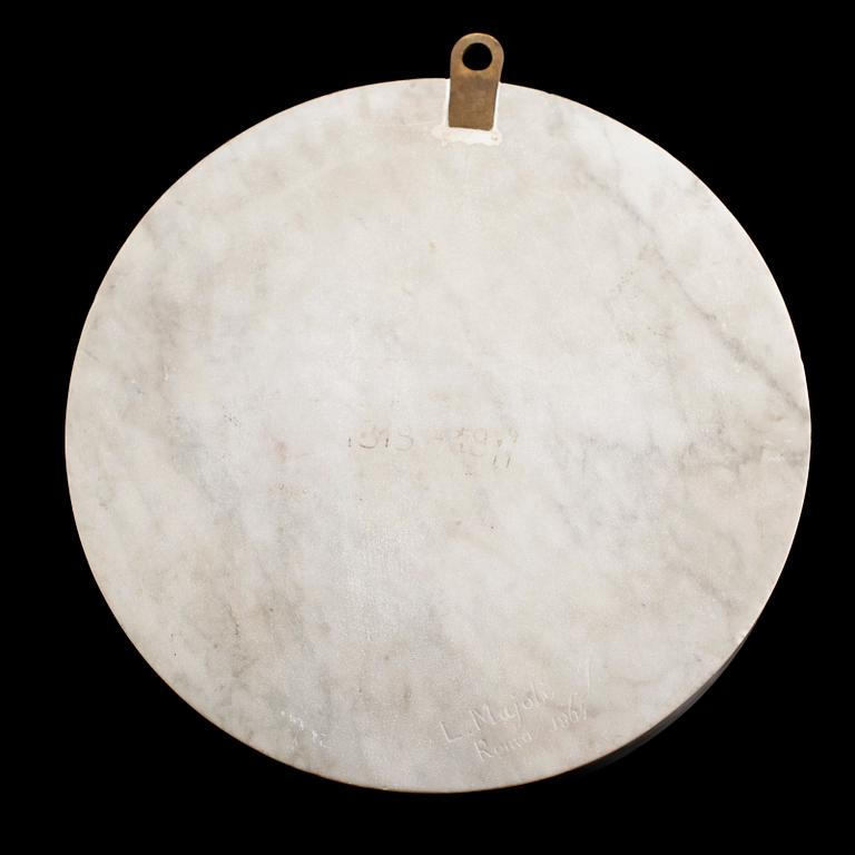 VÄGGRELIEF, marmor och alabaster, märkt L Najoli, Roma 1864.